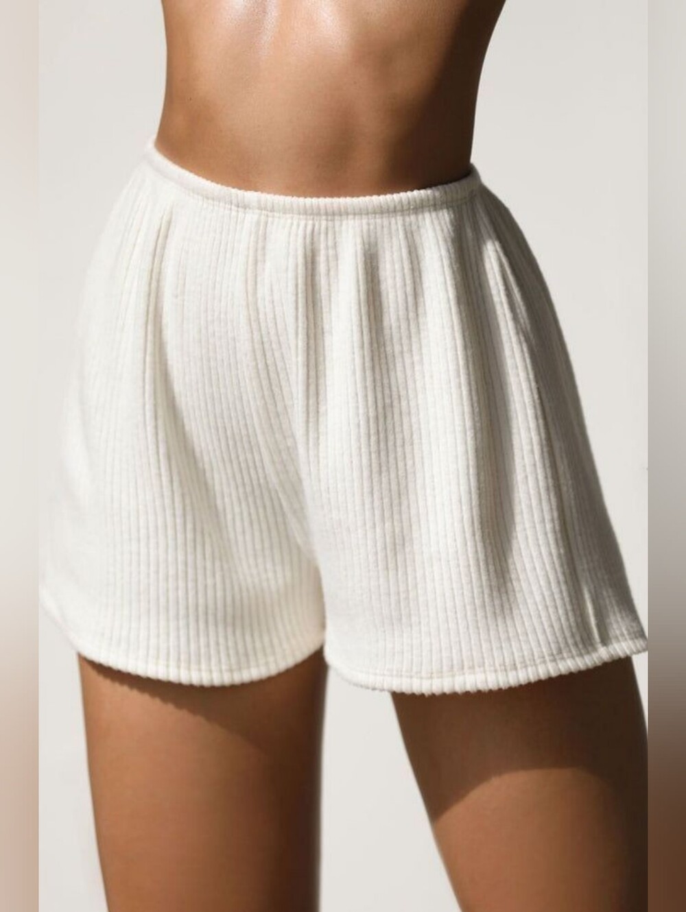 Joah Brown Relaxed Luxe Knit Shorts In Size XS/S or S/M